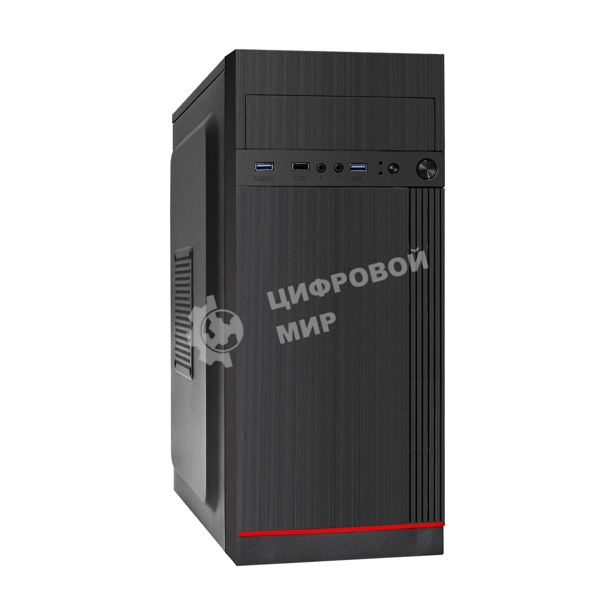 Компьютерный корпус Miditower ExeGate EX290190RUS AA-442U2-AA500 (ATX, AA500 8 см, 1хUSB+2хUSB 3.0, аудио, черный)