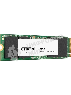 Накопитель SSD Crucial 2Tb E100 M.2 (PCIe 4x4, up to 5000/4000MBs, 3D NAND, NVMe, 100TbW, 22х80мм)