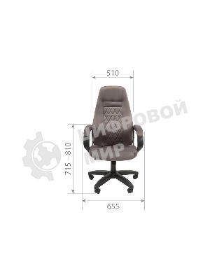 Кресло офисное Chairman Home 951 ткань Т-55 серый