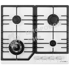 Газовая варочная панель Maunfeld EGHE.64.43CW/G, 4 конфорки, эмалированная сталь, белый