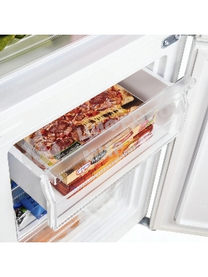 Холодильник Maunfeld MFF176SFW белый двухкамерный 187/75л морозилка снизу, ручная разморозка