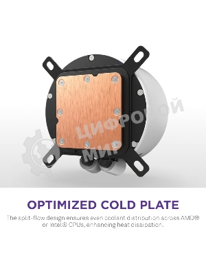 Система жидкостного охлаждения для ПК/Water Cooling System NZXT Kraken Elite 420 RGb (350W, 420мм, LED temp., белый/Fans: 3x140мм, 98.61CFM, 34.5dBA, 2000RPM/Pump height 65мм, 2800RPM, Rad thickness 27мм/S: 1851, 1700, 1200, 115X, AM5, AM4)