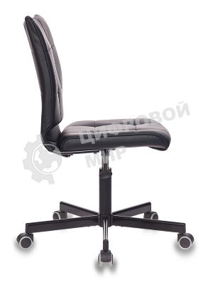 Кресло Бюрократ CH-330M/BLACK черный, экокожа, 120 кг, механизм качания, без подлокотников