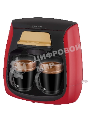 Кофеварка капельная Sencor SCE 2101RD красный, исп. кофе - молотый, 0.3 л. 500 Вт.