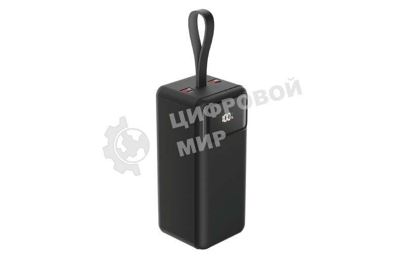 Портативный аккумулятор OLMIO M-50, 50000mAh, 22.5W, QuickCharge3.0/PowerDelivery, LCD, фонарик, черный