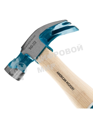 Молоток-гвоздодер Gross AMERICAN HICKORY 450 г, угол 45, магнит, обрезиненная рукоятка