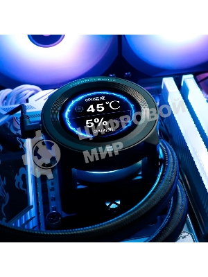 Система жидкостного охлаждения Thermalright Core Vision 360 (360mm, LED, Black, ARGB/Fans: 3x120mm, 72.37CFM, 27.7dBA, 2000RPM/Pump height 66mm, Rad thickness 27mm/S: 1700, 1200, 1851, 115X, 2011, 2066, AM5, AM4)