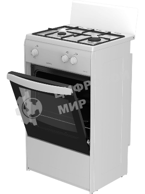 Плита газовая Darina 1AS GM 521 001 W белый/черный, конфорок 2 шт, духовка 45 л, 50 см x 85 см x 41 см