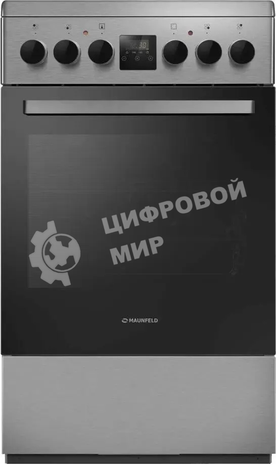 Плита электрическая Maunfeld MEC55CS08D серебристый, конфорок 4 шт, духовка 60 л, 50 см x 85 см x 60 см