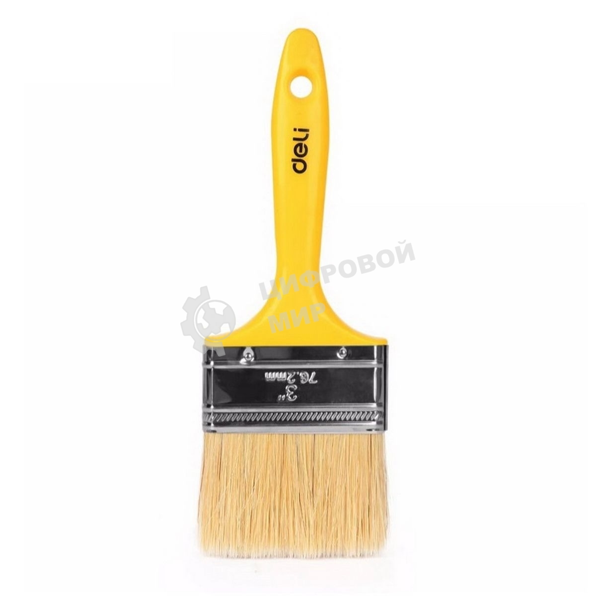 Кисть малярная с пластиковой ручкой Deli DL509113 75 мм, натуральная щетина