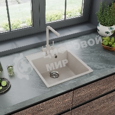 Кухонная мойка Maunfeld Perla 460 MFQS-460LBG светло-бежевый