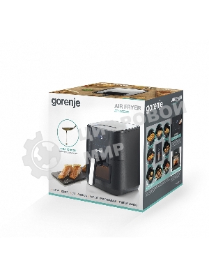 Аэрогриль Gorenje AF1350DWB черный, 1350 Вт, 5.4 л, сенсор, 8 программ