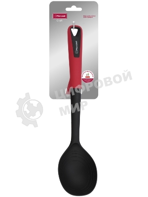 Ложка для первых/вторых блюд Rondell Craft RD-1870 черный/красный упак.: картонная подложка