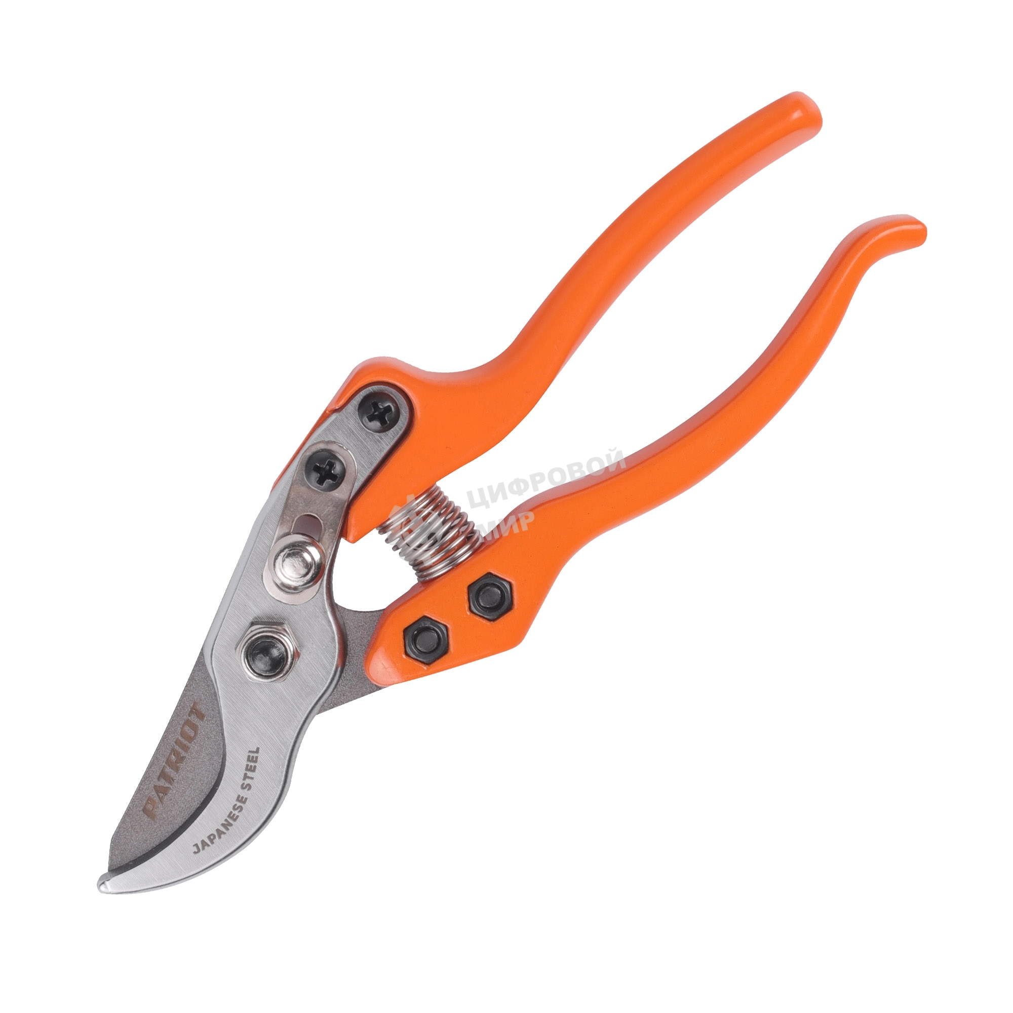 Секатор плоскостной PATRIOT PBP 200 В, SK5, пружин.привод, анатомич.рукоятки (ПВХ), 200 мм