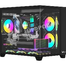 Компьютерный корпус AeroCool/Formula Crystal Z9ML Floe черный без БП mATX 4x120мм 2xUSB 3.0 audio bott PSU