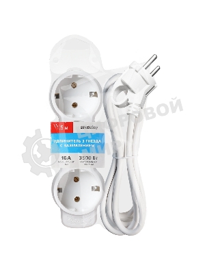 Удлинитель Smartbuy (SBE-16-3-1.5m-Z) 3 гн х 1,5 м белый