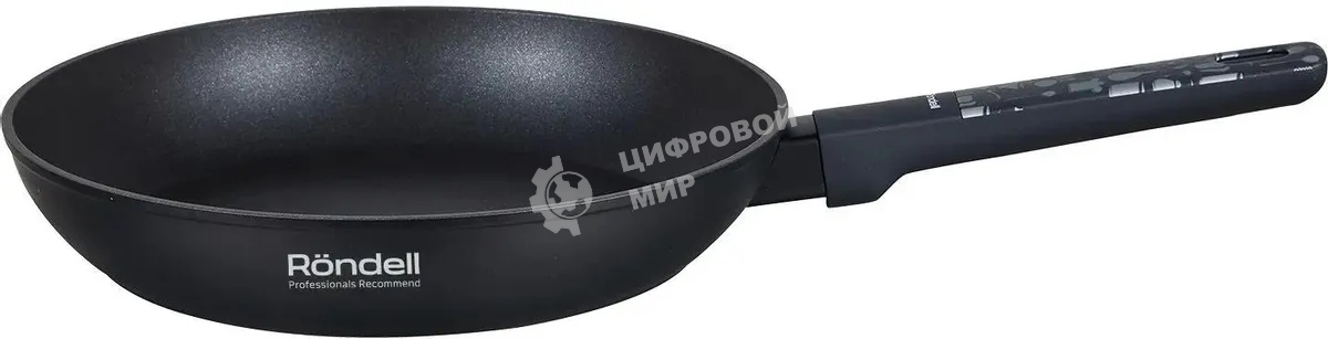Сковорода Rondell Kitchen RDA-1984 круглая 28см, покрытие: Xylan Plus ручка несъемная (без крышки) черный