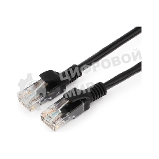 Патч-корд медный UTP Cablexpert PP10-10M/BK cat.5e, 10м, литой, многожильный, черный