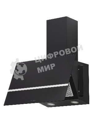 Вытяжка наклонная KRONA Bruna 600 S черный/серебристый, 59.5 см, 1300 куб. м/ч, 56 дБ