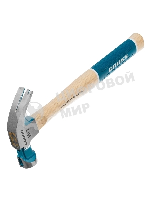 Молоток-гвоздодер Gross AMERICAN HICKORY 450 г, угол 45, магнит, обрезиненная рукоятка