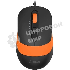 Мышь проводная A4Tech Fstyler FM10S черный/оранжевый, 1600 dpi, USB, кнопки - 4