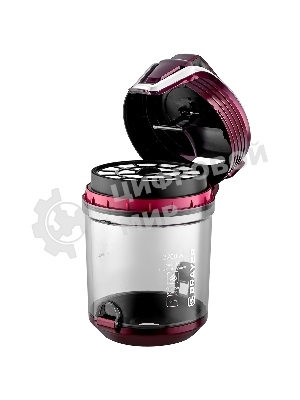 Пылесос BRAYER BR4211 черный/бордовый, 400/2200 Вт, уборка сухая, пылесборник контейнер, 3 л