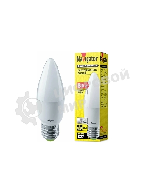 Лампа светодиодная Navigator NLL-C37-8.5-230-4К-E27-FR