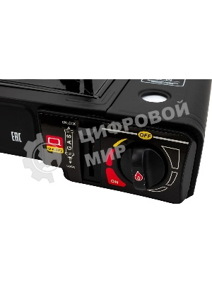 Плита настольная газовая Energy GS-300 чёрный, 2,5 кВт, газовая горелка, конфорки - 1, металл, поворотный регулятор