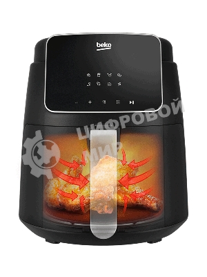 Аэрогриль Beko FRL 2244 B черный, 1500 Вт, 4.7 л, сенсор, 8 программ