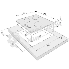 Газовая варочная панель Krona ALBERO 45 BL