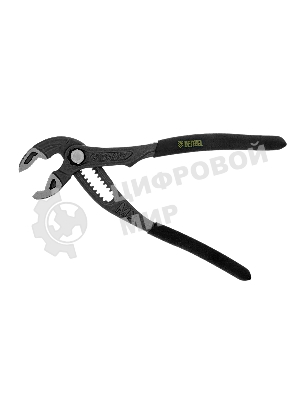 Клещи переставные Denzel кнопочный механизм, обливные рукоятки, 180 мм