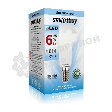 Светодиодная лампа Smartbuy R50-06W/4000/E14. цоколь Е14, 6 Вт, 220 В, 30000 ч, 4000 К