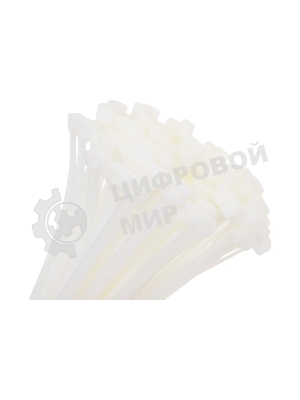 Стяжки Cablexpert NYT-400x7.6 пластиковые 400 мм х 7.6 мм, белые (100 шт.)