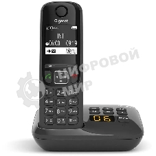 Радиотелефон Dect Gigaset AS690A черный автооветчик АОН