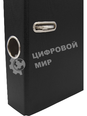 Папка-регистратор Silwerhof A4 75мм ПВХ/бумага черный без. окант. сборная (упак.:2шт)