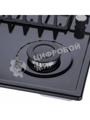 Газовая варочная панель Maunfeld EGHE.64.6CB/G, 4 конфорки, эмалированная сталь, черный