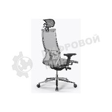 Кресло Метта Samurai S-3 белый сиденье белый сетка с подголов. крестов. металл хром