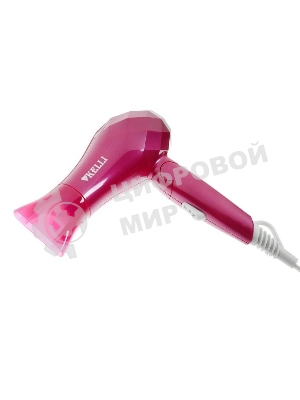Фен Kelli KL-1124 розовый, 1800 Вт, компактный