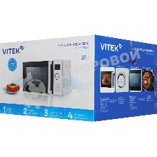 Микроволновая печь Vitek VT-MW1525 белый, 25 л, 900 Вт, переключатели - кнопки, поворотный механизм
