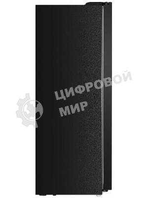 Холодильник Maunfeld MFF177NFSB черный глянц. двухкамерный 263/170л морозилка сбоку, No Frost, Side by Side