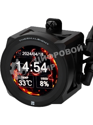 Система жидкостного охлаждения Thermalright Core Vision 360 (360mm, LED, Black, ARGB/Fans: 3x120mm, 72.37CFM, 27.7dBA, 2000RPM/Pump height 66mm, Rad thickness 27mm/S: 1700, 1200, 1851, 115X, 2011, 2066, AM5, AM4)