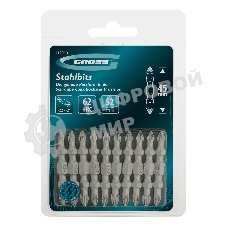 Бита двухстор. Gross PZ2-PZ1х45 мм, сталь S2, 10 шт.