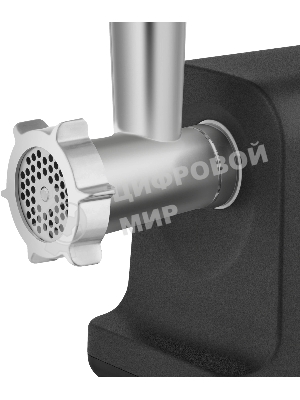 Мясорубка электрическая Rondell RDE-1456 черный, 3000 Вт, 2.5 кг/мин, реверс, защита от перегрузки, металлический лоток, насадки - 5