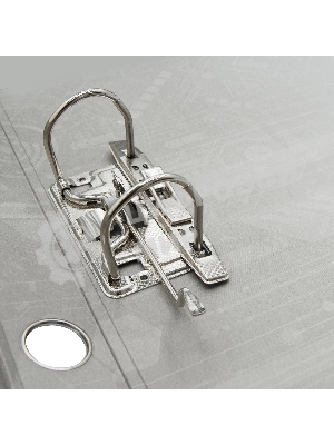 Папка-регистратор Silwerhof A4 75мм ПВХ/бумага черный без. окант. сборная (упак.:2шт)