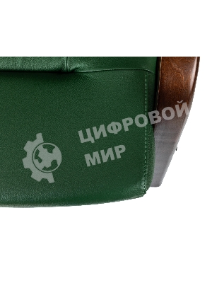 Кресло Бюрократ T-9928WALNUT-CF зеленый, кожа