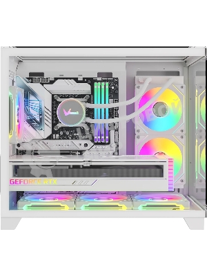 Компьютерный корпус AeroCool/Formula Crystal Z9ML Floe белый без БП mATX 4x120мм 2xUSB 3.0 1xUSB3.1 audio bott PSU