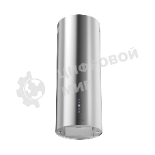 Вытяжка Kuppersberg, цилиндрическая, настенная, 35 см, электронное кнопочное управление, таймер, отвод/рециркуляция, 3 скорости, производительность 850 м3/ч, LED освещение, обратный клапан, уровень шума 68 дБ, угольный фильтр CF110 (опция), цвет нержавеющая сталь