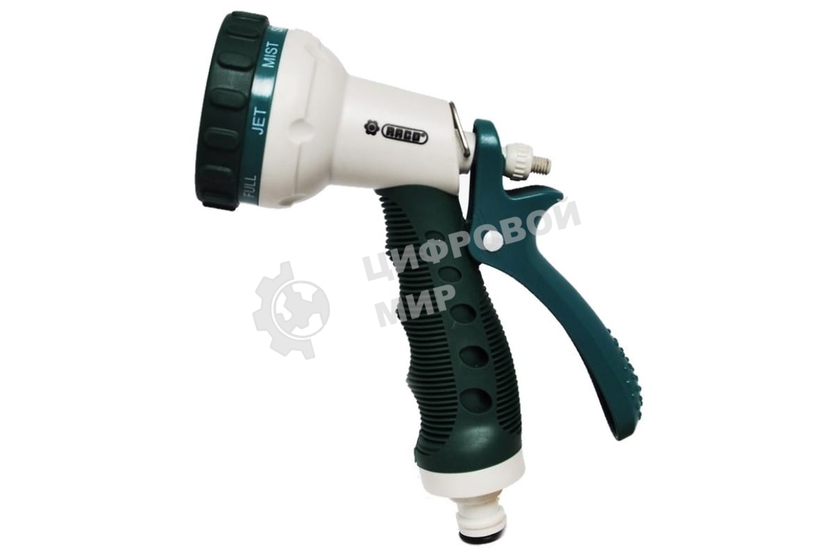 Пистолет поливочный RACO 508C 8 режимов, курок сзади, пластиковый с TPR