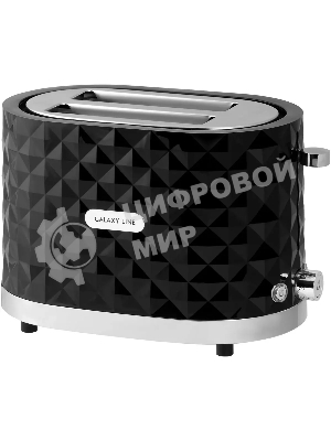 Тостер Galaxy Line GL 2912, черный, пластик, 1200 Вт