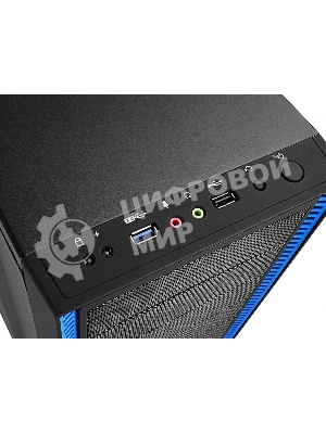Компьютерный корпус Deepcool TESSERACT BF (one black fan) без БП, черный, ATX